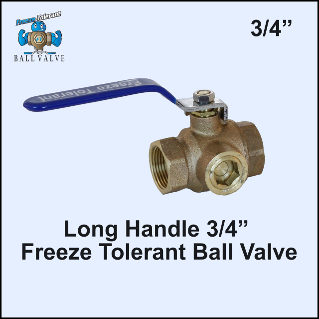 Freeze Tolerant 3/4” Ball Valve Replacement Freeze Plug with Tool 